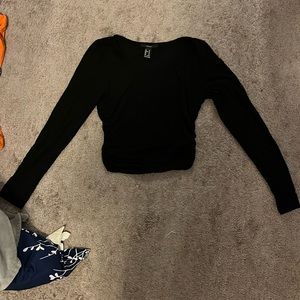 Black stretch fit long sleeve